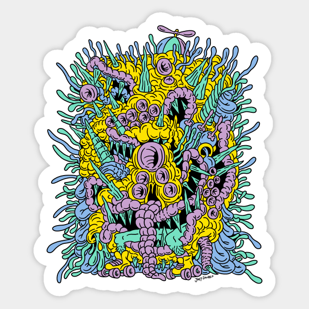 ROLLER SKATES MONSTER Sticker by Joey Souza